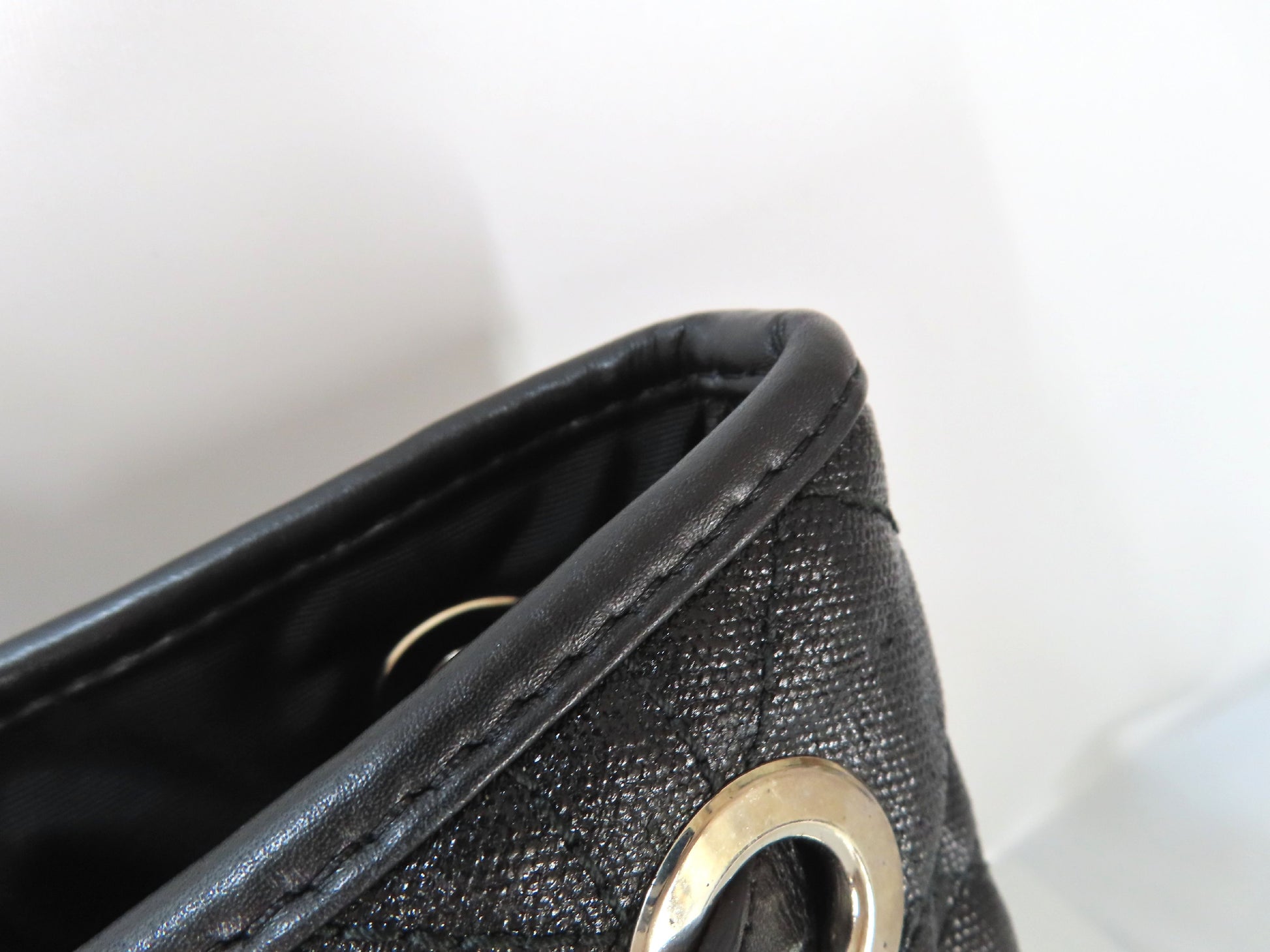 Christian Dior Cannage Panarea Tote Bag with G Hardware, Black