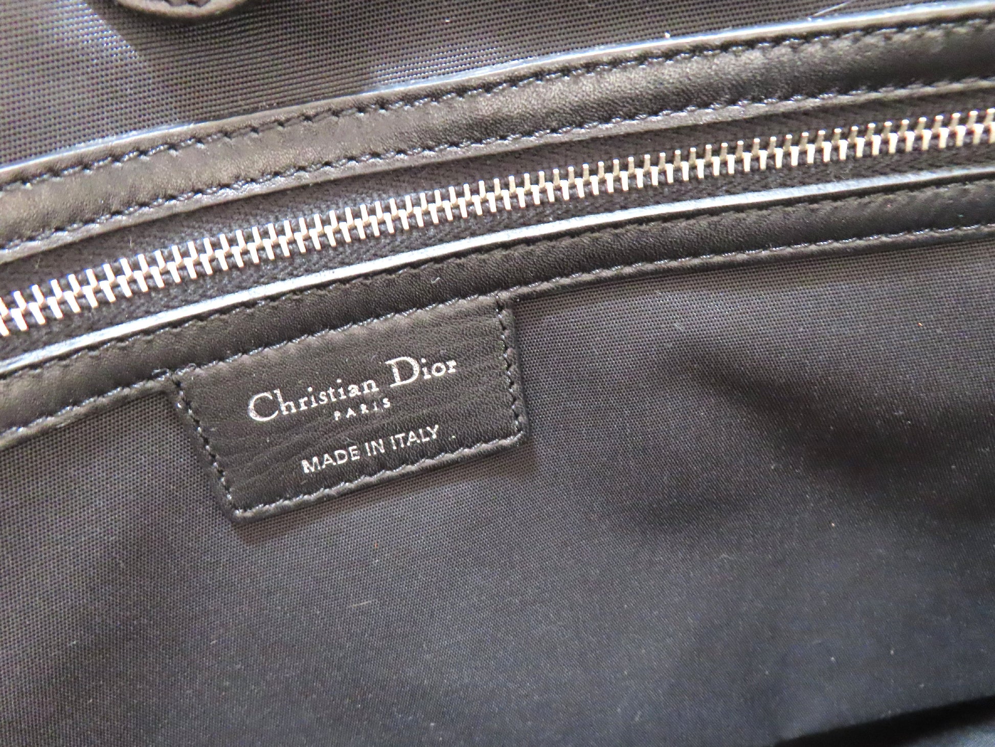 Christian Dior Cannage Panarea Tote Bag with G Hardware, Black