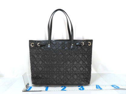 Christian Dior Cannage Panarea Tote Bag with G Hardware, Black