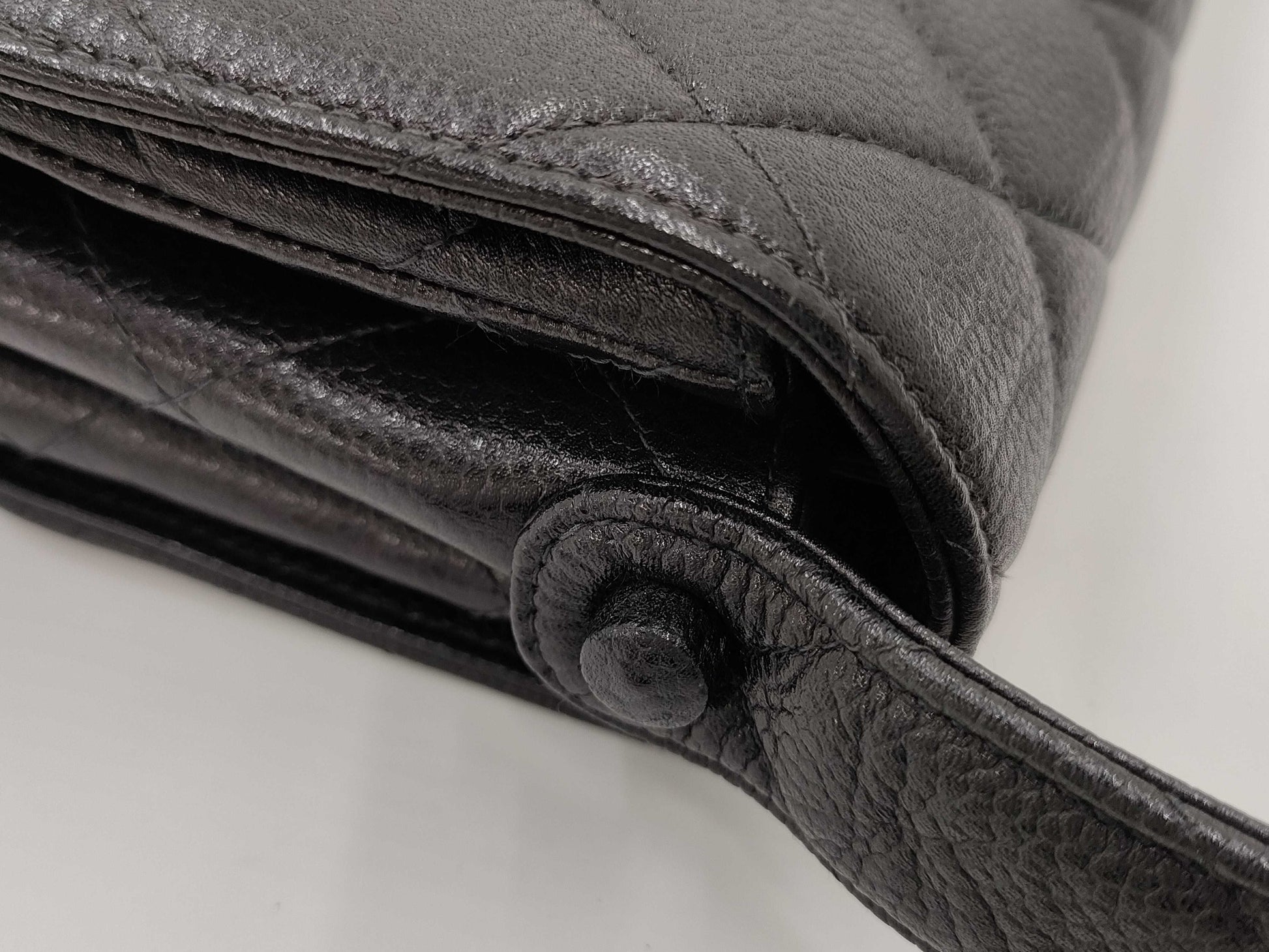 CHANEL Double-Face Matelasse Caviar Leather Shoulder Bag in Black with GD Hardware, No. 4
