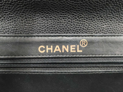 CHANEL Double-Face Matelasse Caviar Leather Shoulder Bag in Black with GD Hardware, No. 4