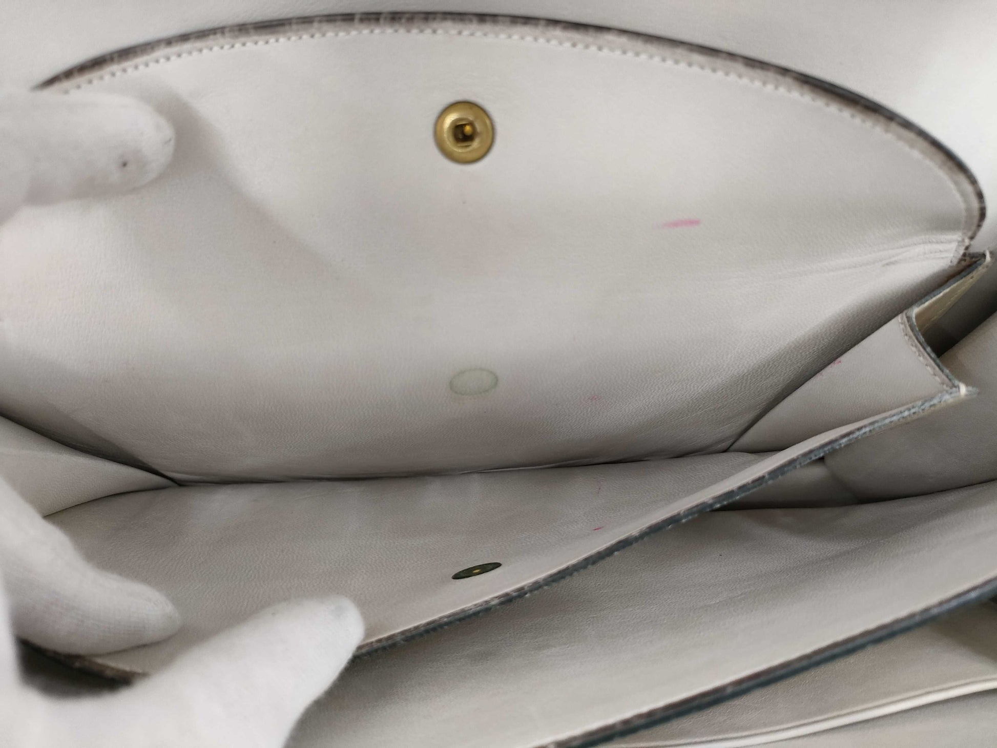HERMES Ring Do Leather Handbag
