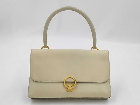 HERMES Ring Do Leather Handbag