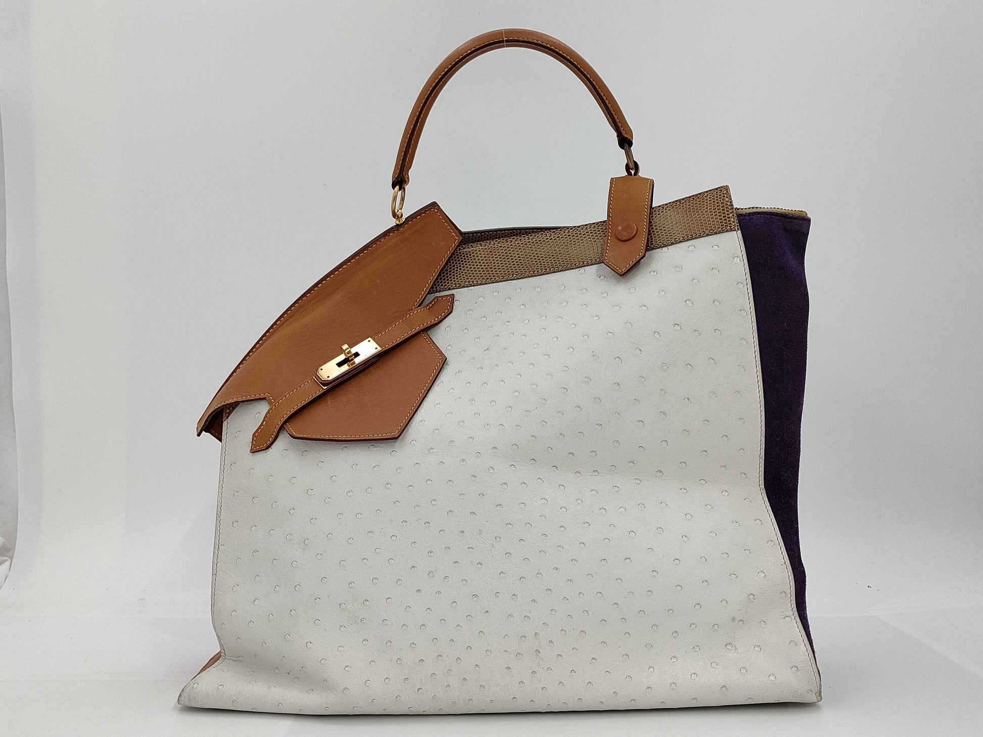 HERMES Himalaya Handbag Austria Rich/Lizard/Leather Handbag