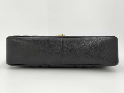 CHANEL Mademoiselle Chain Shoulder Bag with Caviar Skin