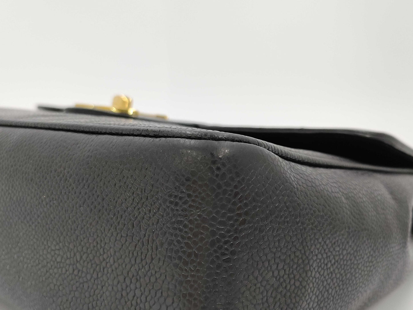 CHANEL Mademoiselle Chain Shoulder Bag with Caviar Skin
