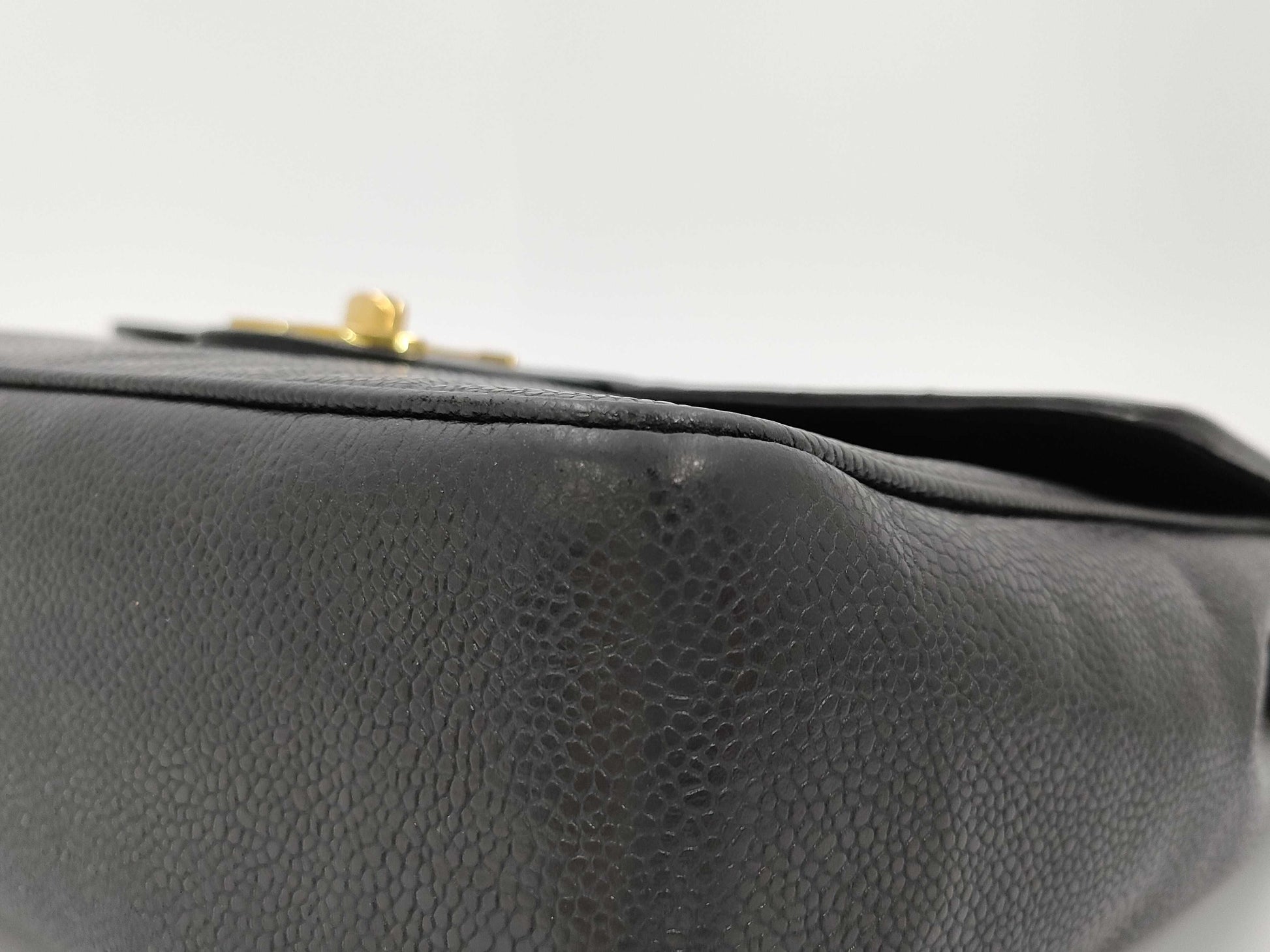 CHANEL Mademoiselle Chain Shoulder Bag with Caviar Skin