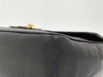 CHANEL Mademoiselle Chain Shoulder Bag with Caviar Skin