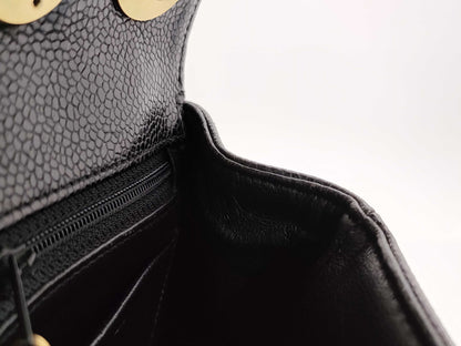 CHANEL Mademoiselle Chain Shoulder Bag with Caviar Skin
