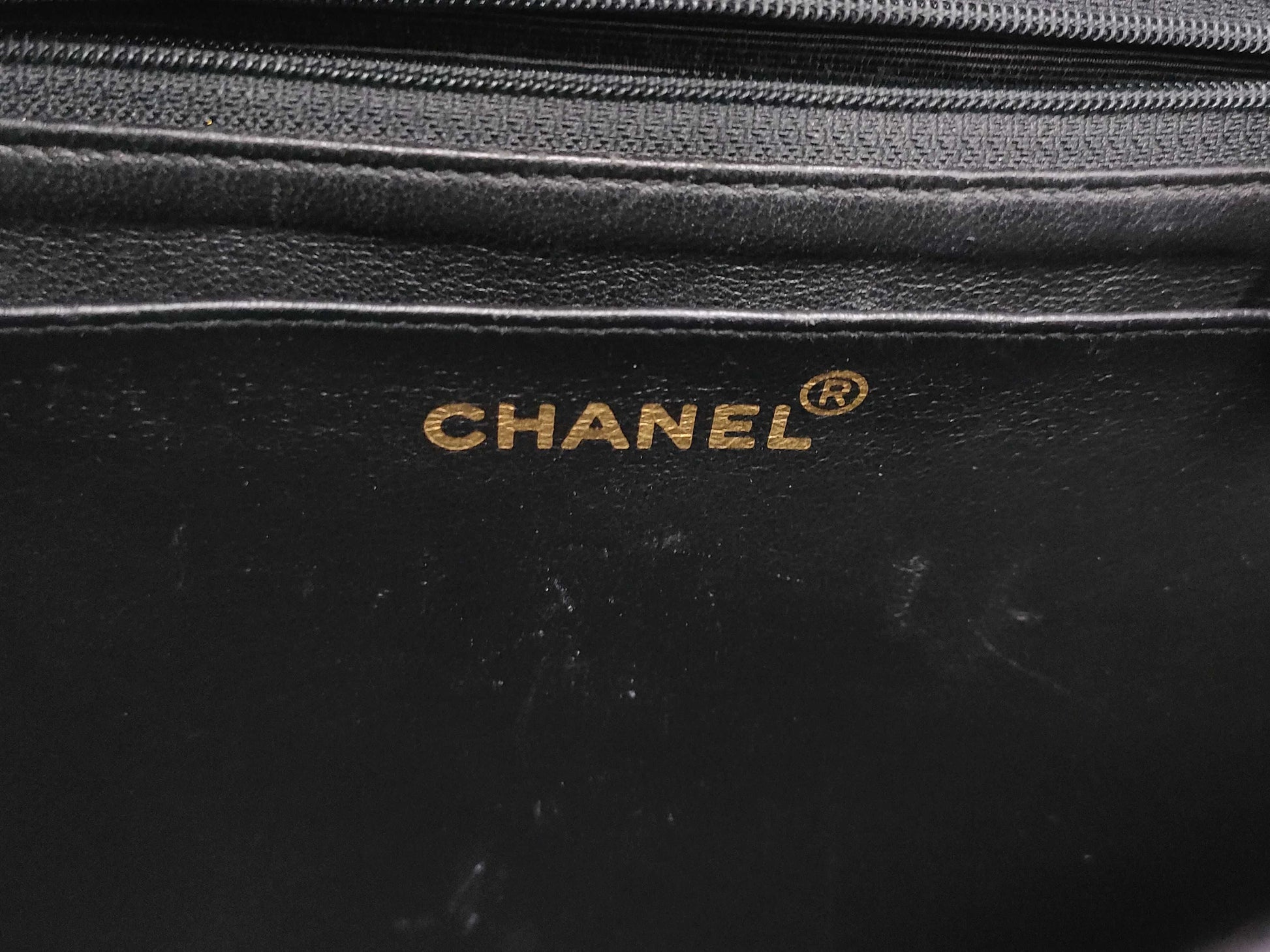 CHANEL Mademoiselle Chain Shoulder Bag with Caviar Skin