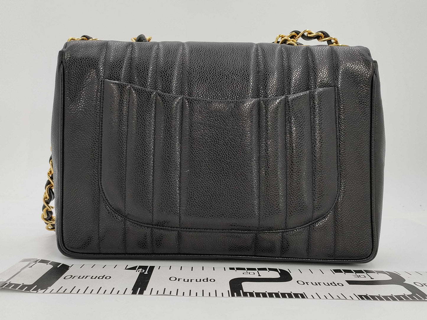 CHANEL Mademoiselle Chain Shoulder Bag with Caviar Skin