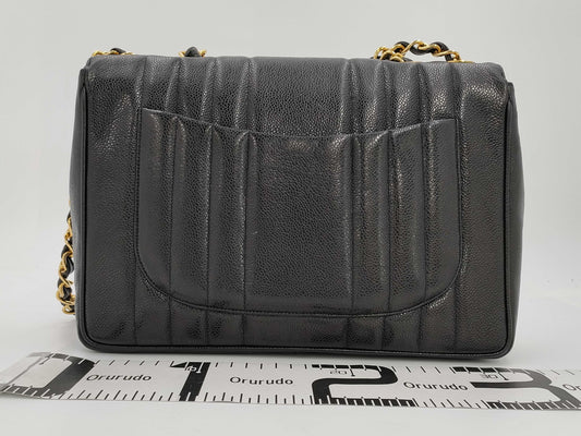 CHANEL Mademoiselle Chain Shoulder Bag with Caviar Skin