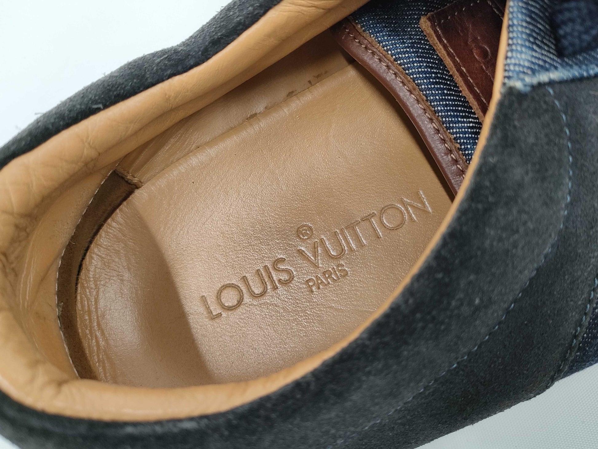 LOUIS VUITTON Denim/Suede Sneakers Size 10.5 Sneakers