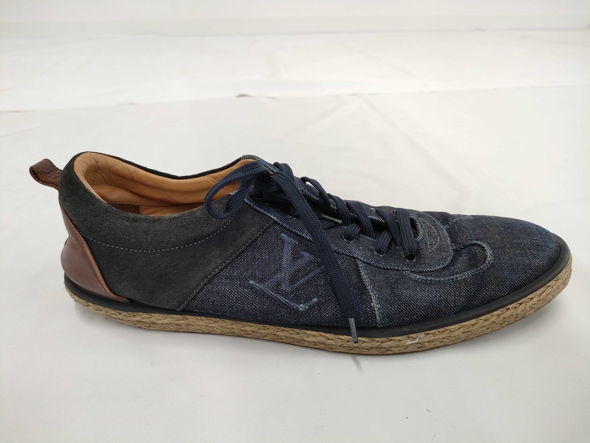 LOUIS VUITTON Denim/Suede Sneakers Size 10.5 Sneakers