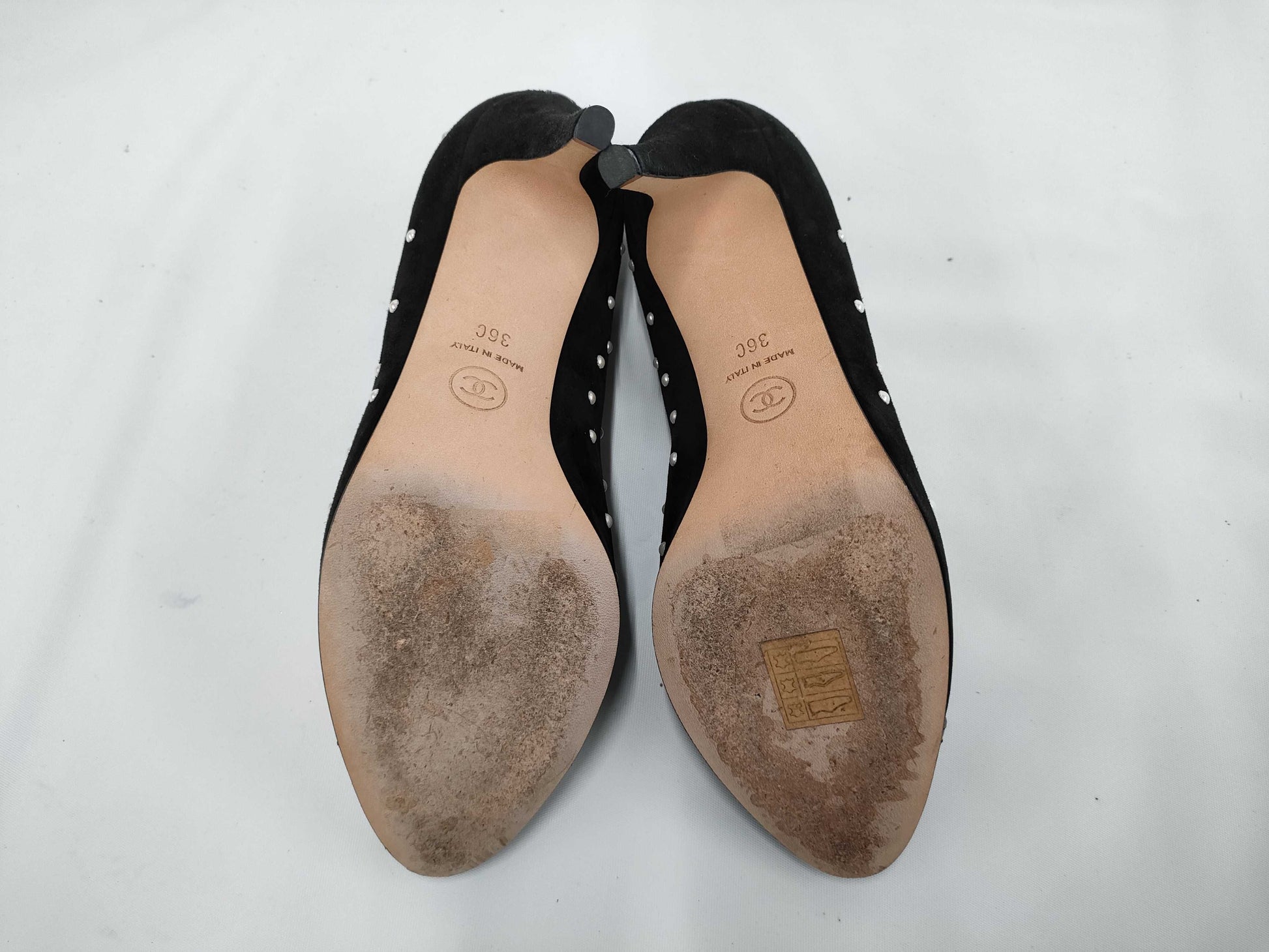 CHANEL Suede Pumps Size 36