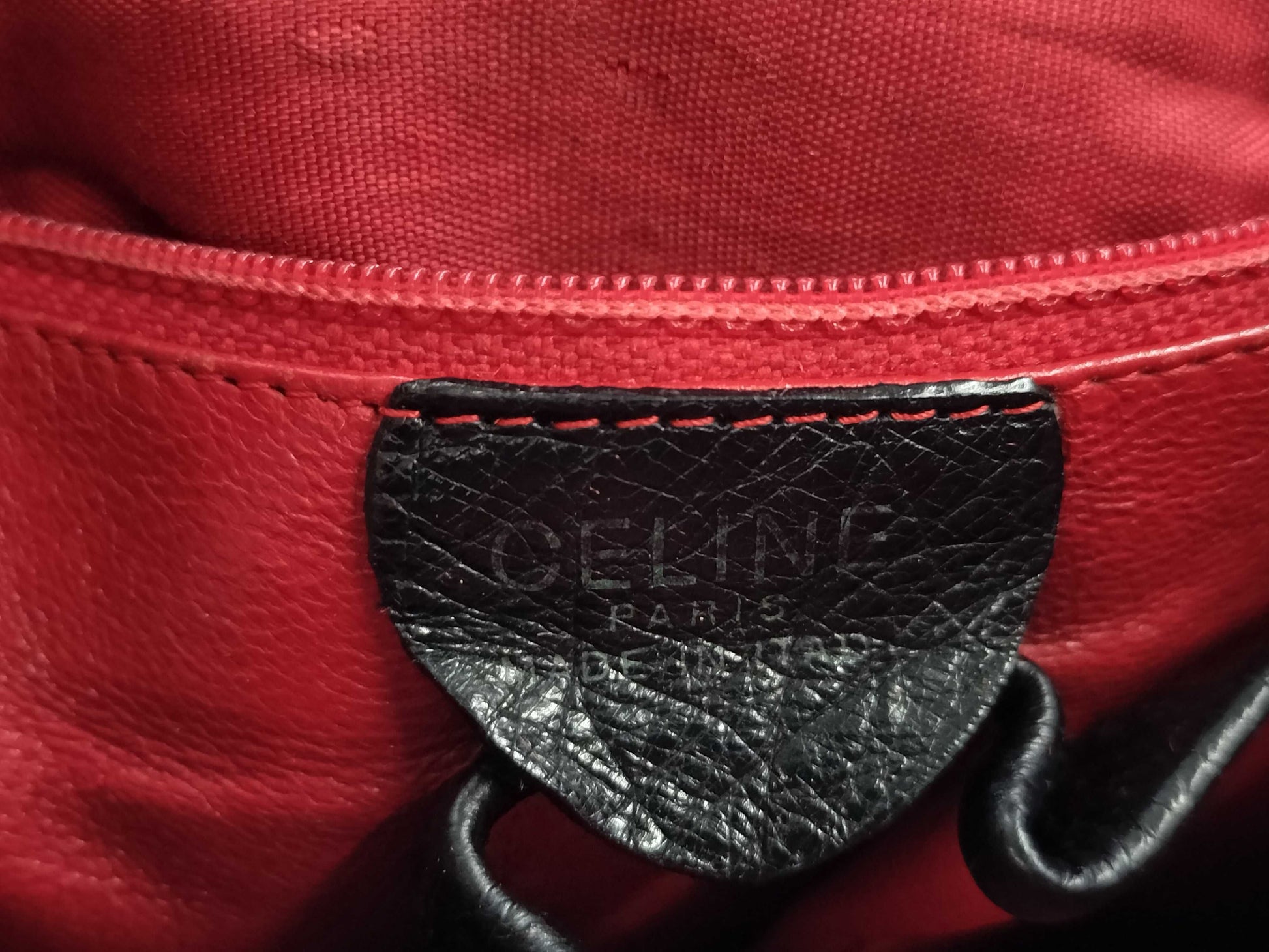 CELINE Ostrich Triomphe Hardware Handbag