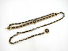 CHANEL Engraved Coco Mark Clover Leather Chain Belt