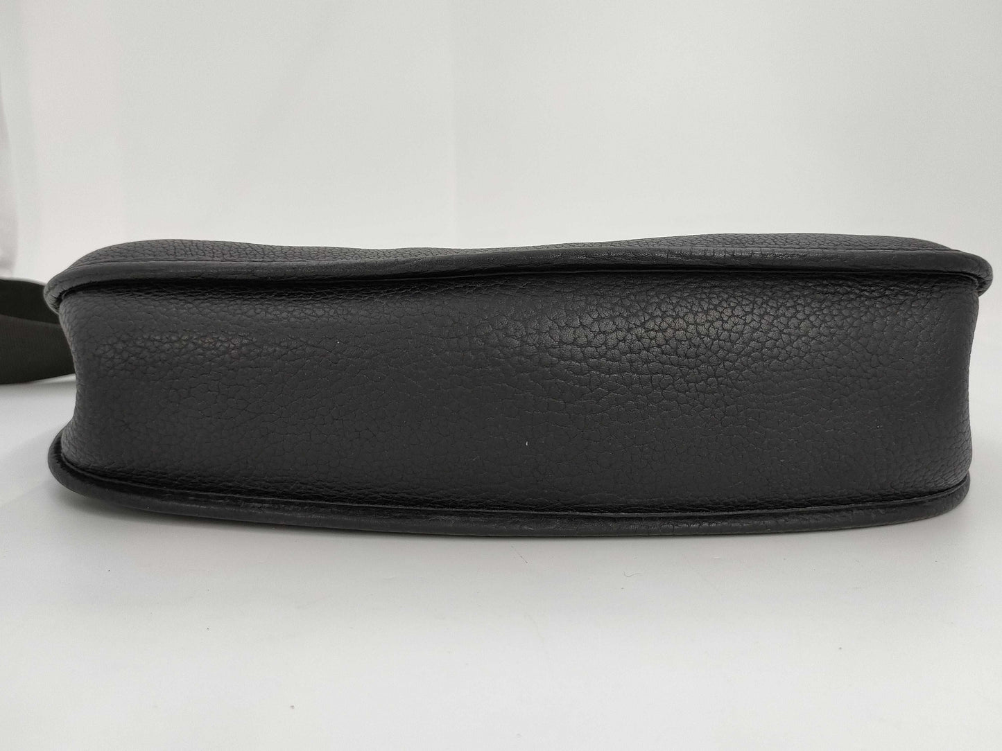HERMES Evelyn Black Engraved Gold Hardware Shoulder Bag
