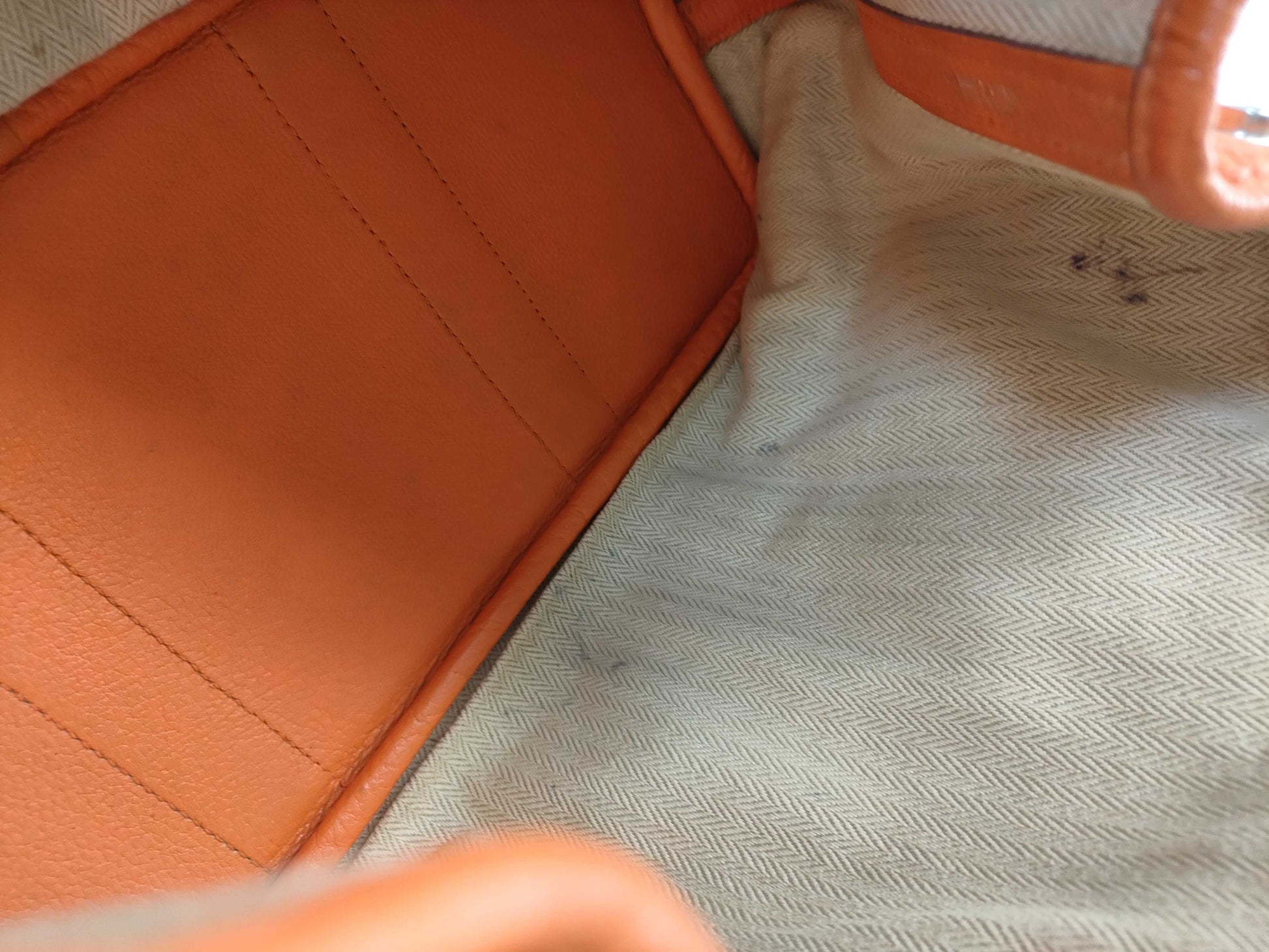 HERMES Garden Party TPM Negonda Orange Medium Handbag