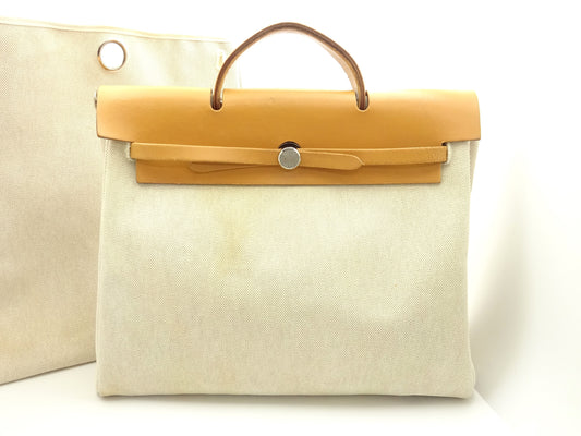HERMES Airbag □G engraved handbag