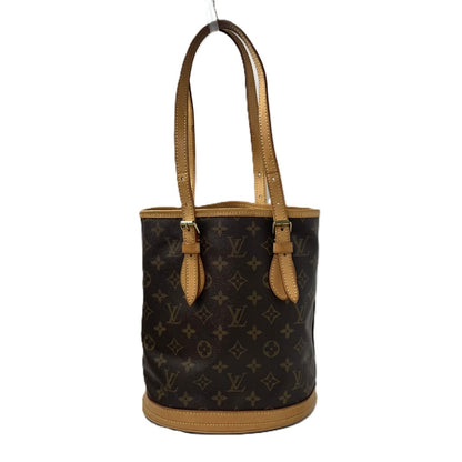 LOUIS VUITTON Monogram Bucket PM Tote Bag with Pouch