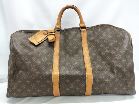LOUIS VUITTON Monogram Keepall 55 Boston Bag