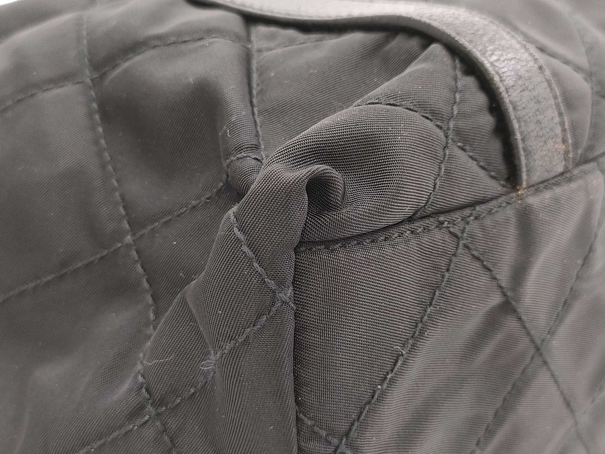 PRADA Quilted Taste Nylon Black Tote Bag