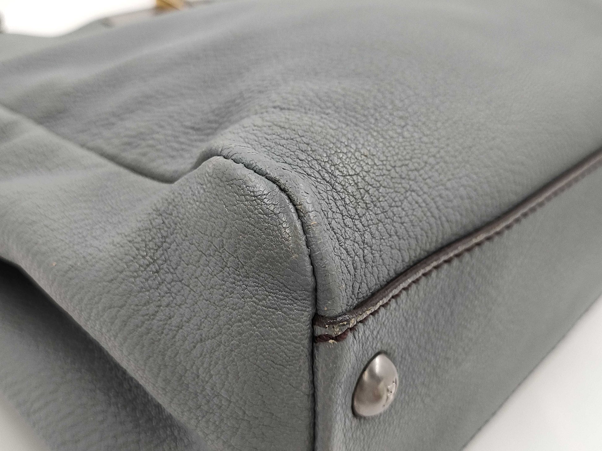 FENDI Peekaboo 2-way shoulder handbag in gray