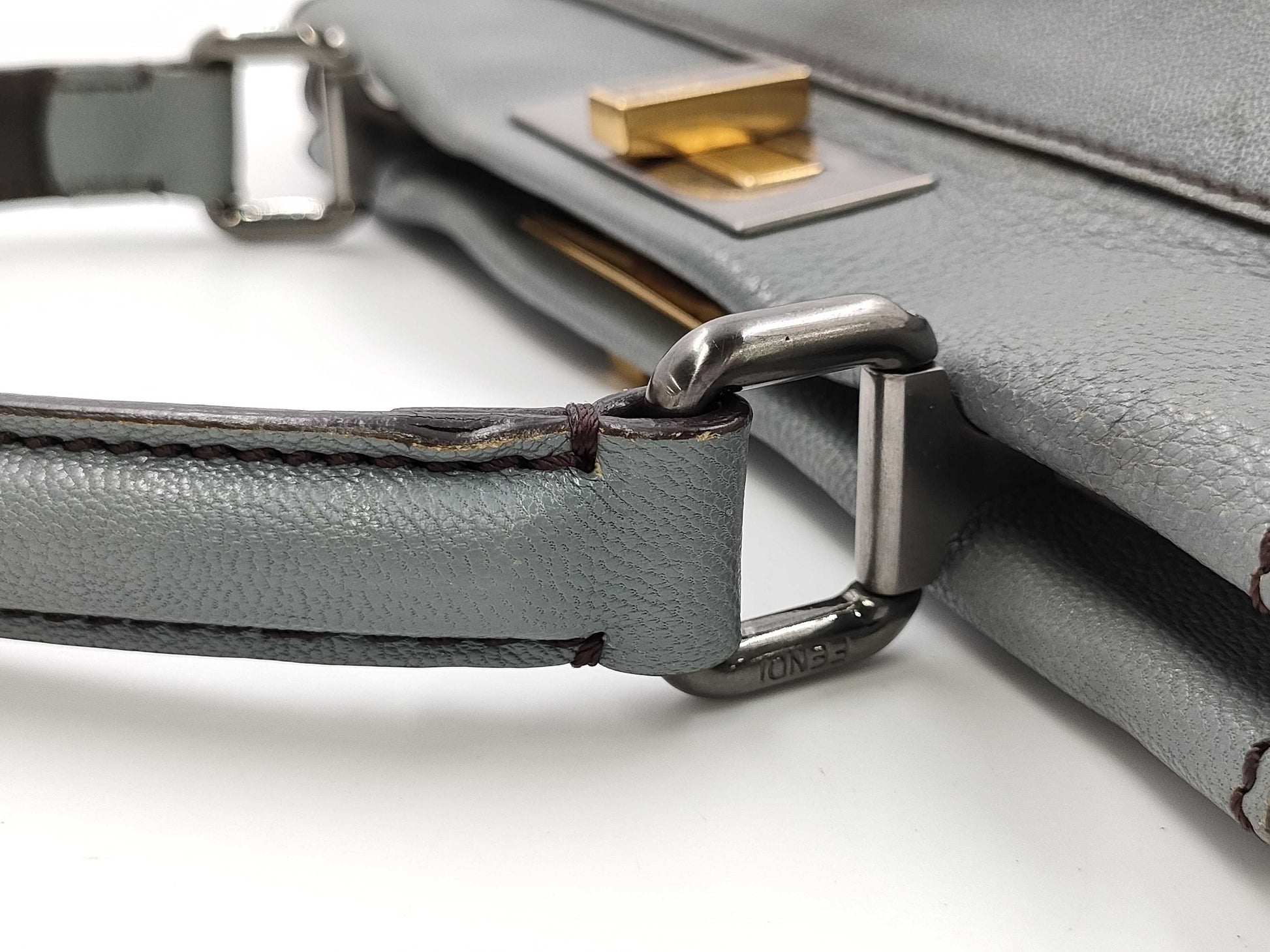 FENDI Peekaboo 2-way shoulder handbag in gray
