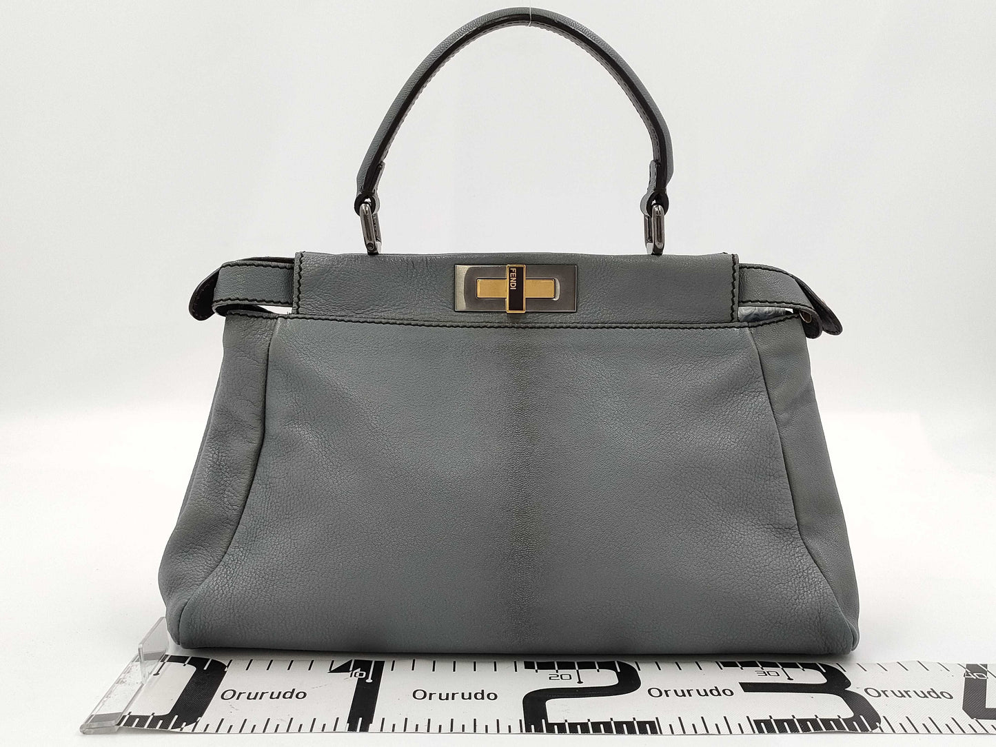 FENDI Peekaboo 2-way shoulder handbag in gray