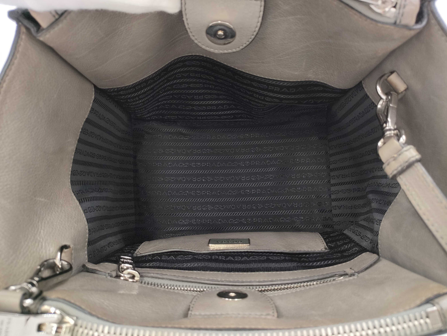 PRADA Leather 2-way Shoulder Handbag