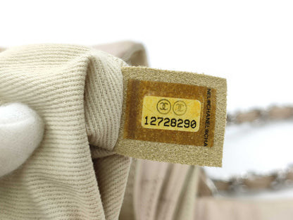 CHANEL Matelasse Caviar Leather Chain Coco Mark Beige Shoulder Bag