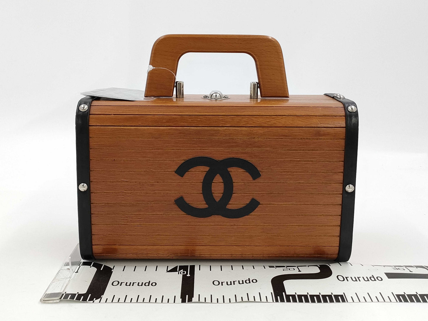 CHANEL Wood Vanity Handbag Vanity Bag