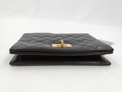 CHANEL Matelasse Square Handbag Lamb Handbag