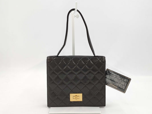 CHANEL Matelasse Square Handbag Lamb Handbag
