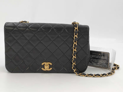 CHANEL Full Flap Matelasse Chain Shoulder Bag Lamb Shoulder Bag