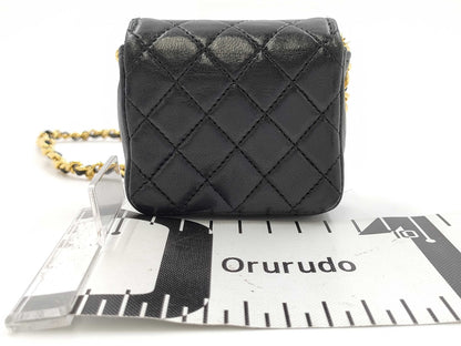 CHANEL Mini Matelasse Chain Shoulder Bag Lamb Shoulder Bag