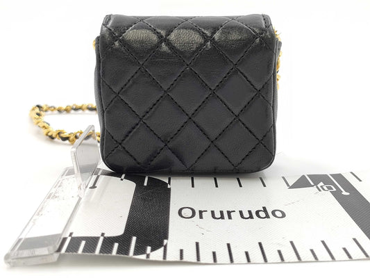 CHANEL Mini Matelasse Chain Shoulder Bag Lamb Shoulder Bag