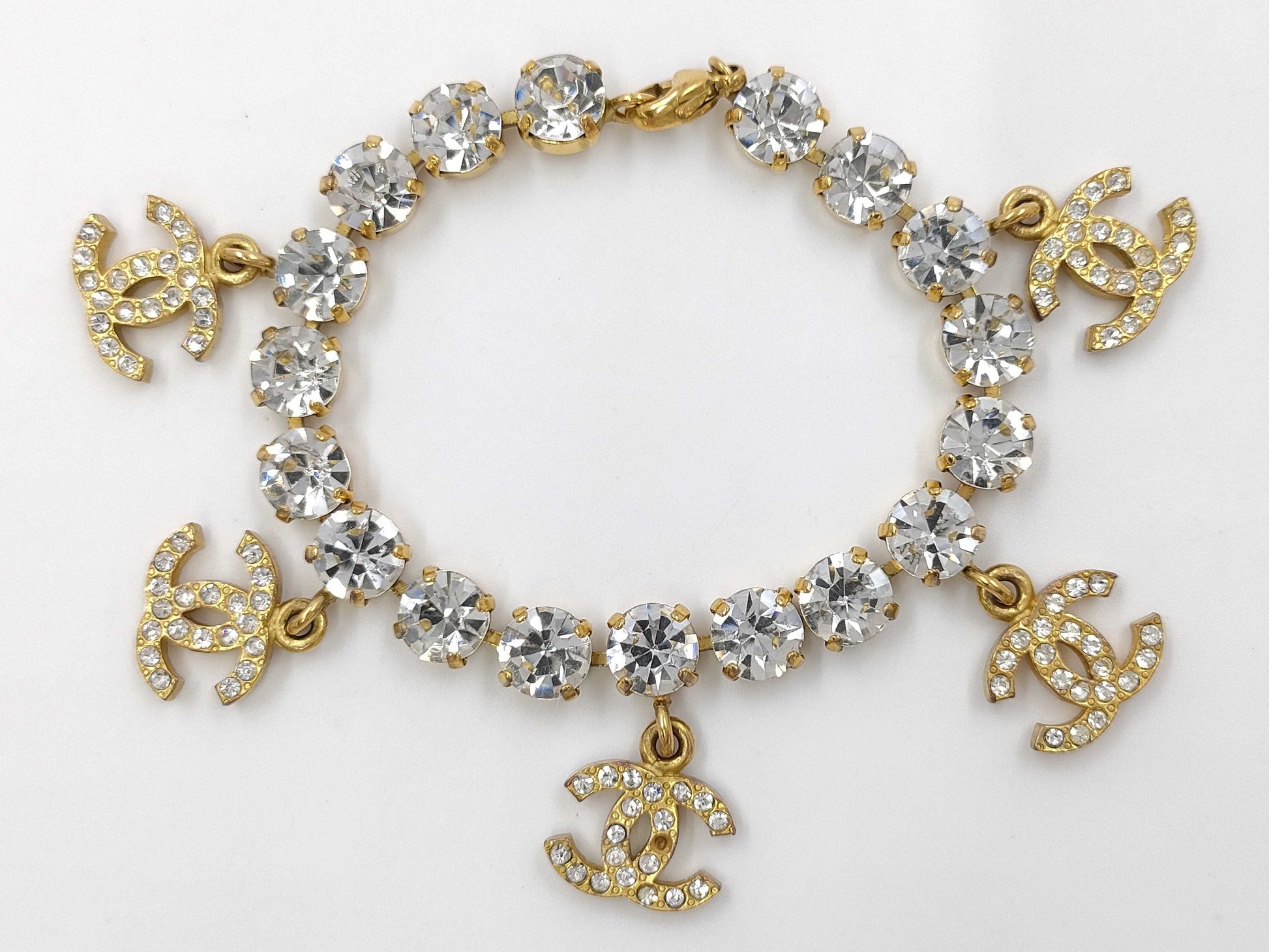 CHANEL Coco Rhinestone Charm Bracelet Bracelets & Bangles