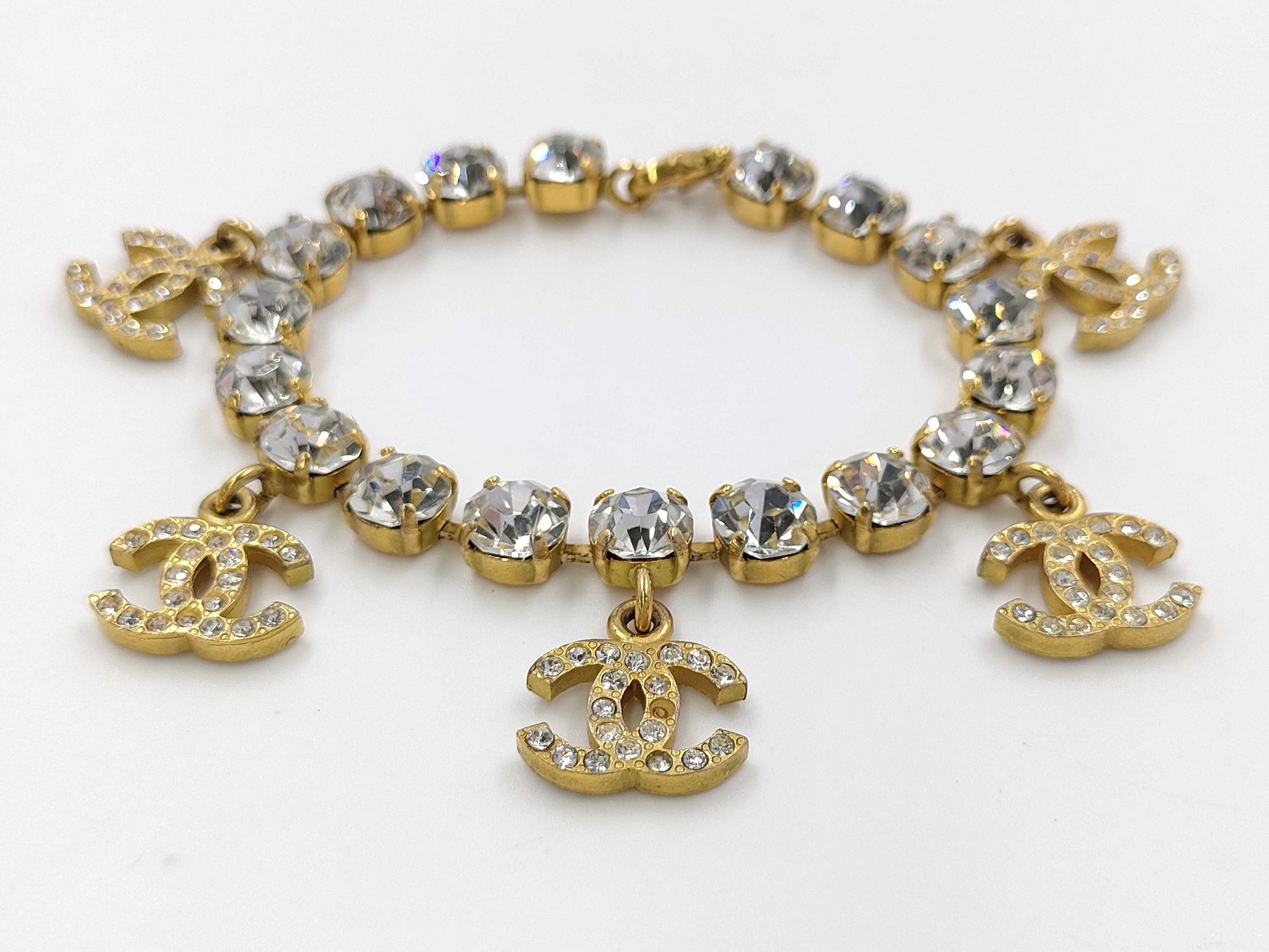 CHANEL Coco Rhinestone Charm Bracelet Bracelets & Bangles