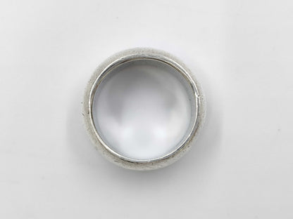 CHANEL logo ring silver ring