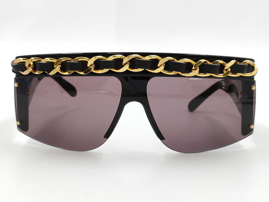  CHANEL Chain Sunglasses Black Sunglasses/Eyewear