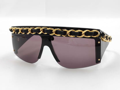  CHANEL Chain Sunglasses Black Sunglasses/Eyewear