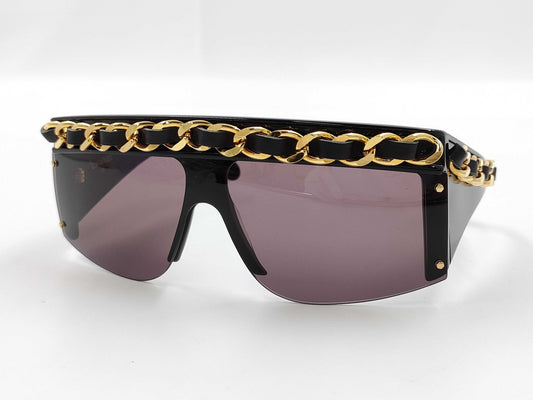  CHANEL Chain Sunglasses Black Sunglasses/Eyewear