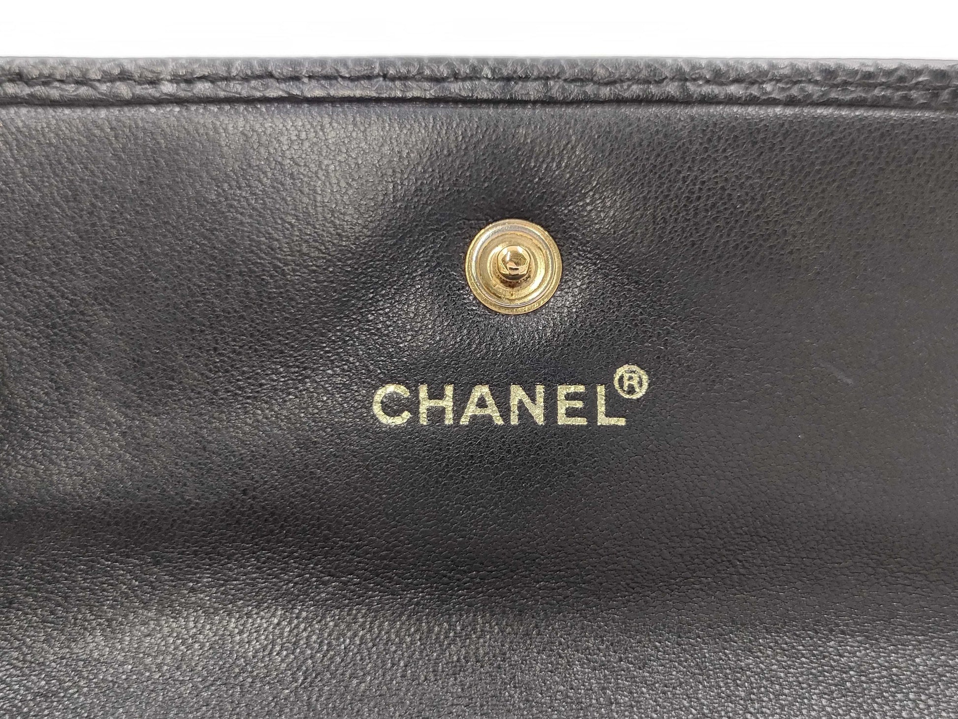 CHANEL Tri-fold Wallet Caviar Wallet