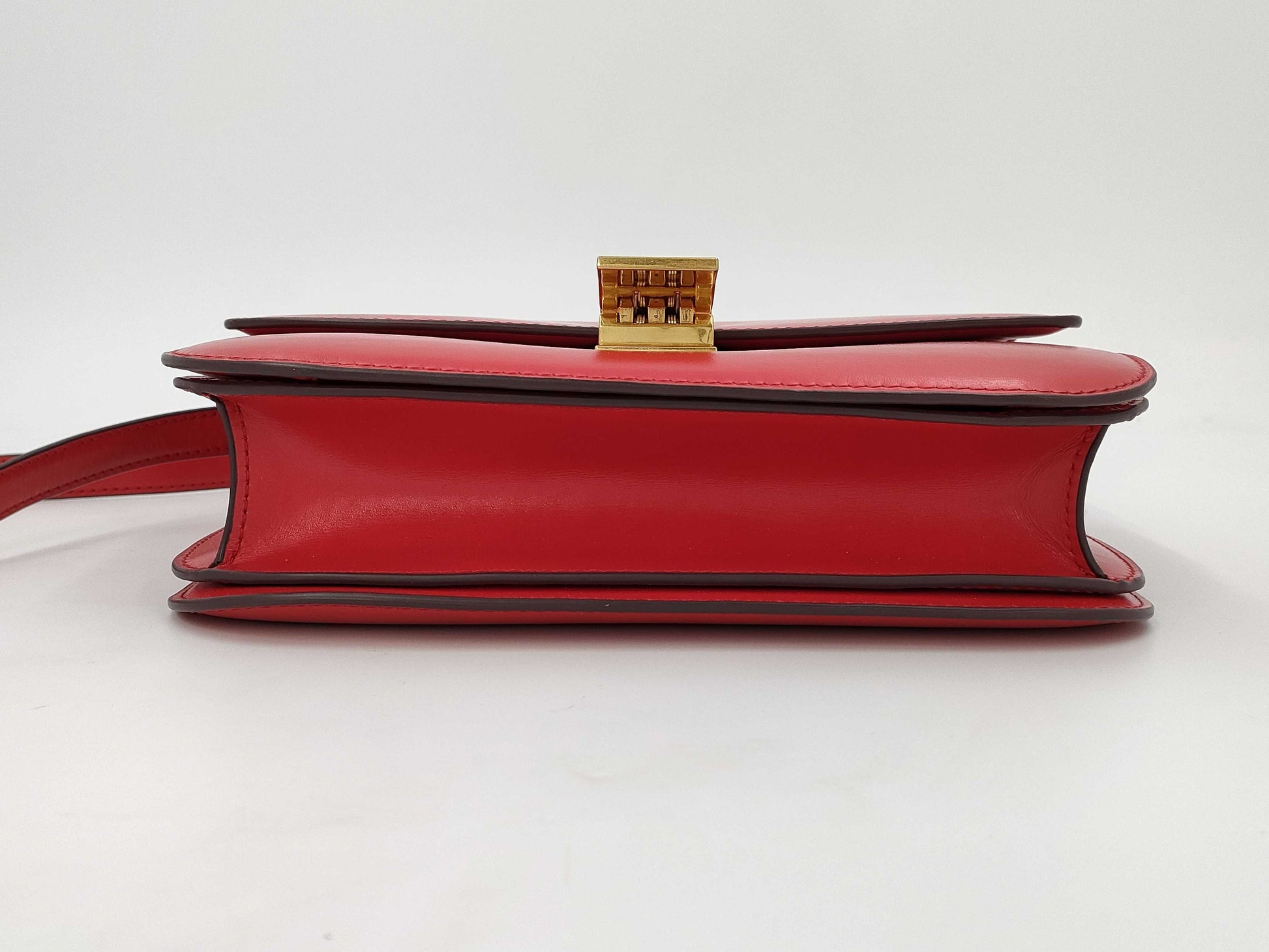 CELINE Classic Box Shoulder Bag Red Shoulder Bag