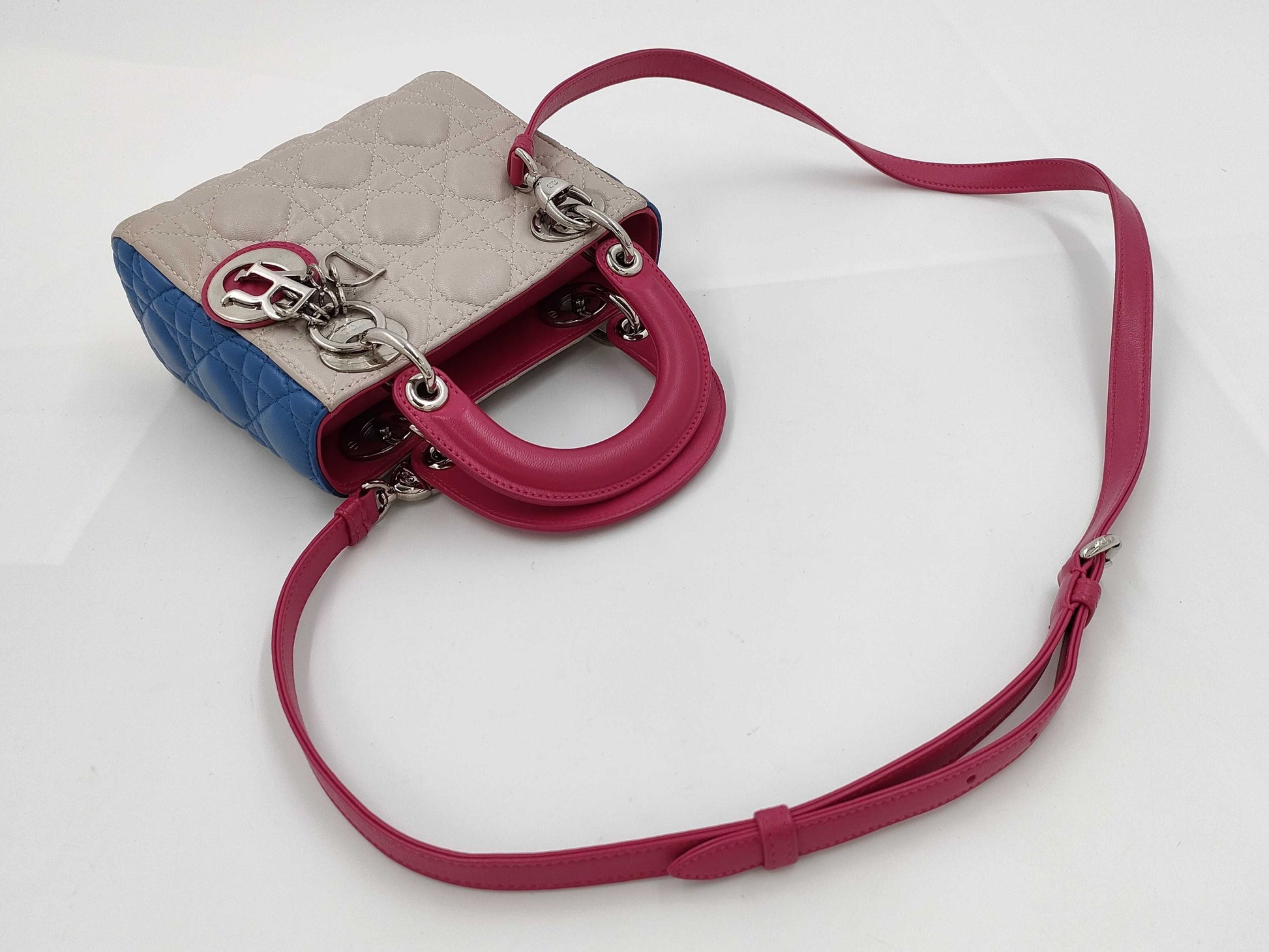 Dior Christian Dior Lady Dior Cannage Multicolor 2-way Handbag Shoulder Bag Handbag