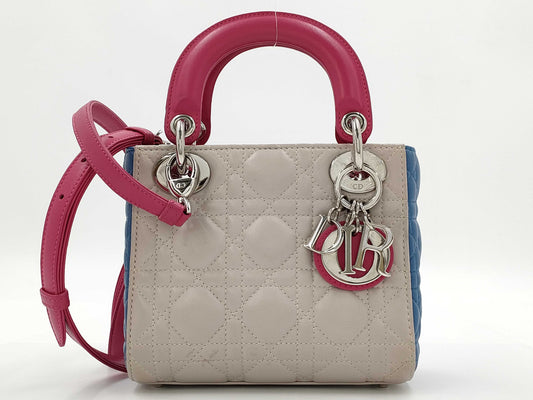 Dior Christian Dior Lady Dior Cannage Multicolor 2-way Handbag Shoulder Bag Handbag