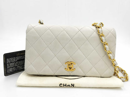 CHANEL CHANEL Matelasse Full Flap Shoulder Bag, No. 1, with Bag, Card, and Sticker