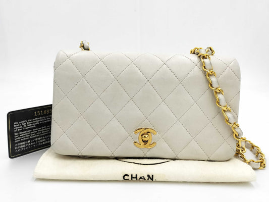 CHANEL CHANEL Matelasse Full Flap Shoulder Bag, No. 1, with Bag, Card, and Sticker
